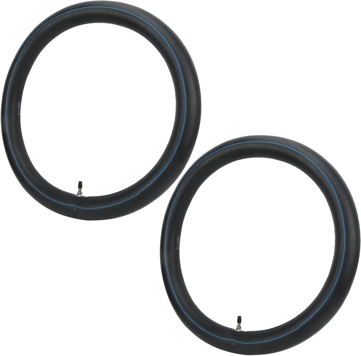 SnelShoppen - Set van 2 Stuks 2.50‑18 Binnenbanden met TR 4 Rechte Ventiel voor 18 Inch Velg Motorfiets SUV - Puncture-proof en Eenvoudig te Installer