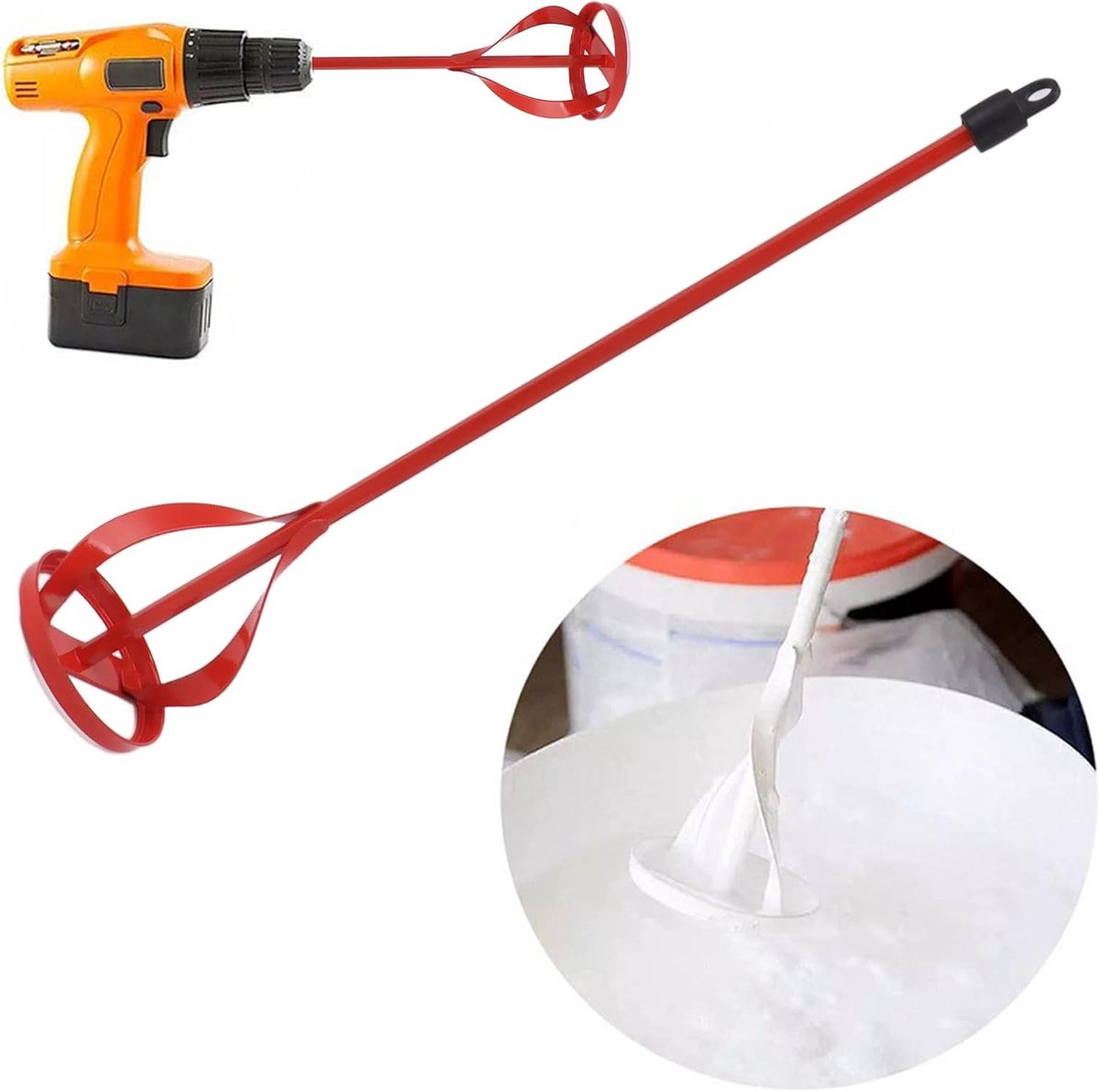 SnelShoppen - Paint Mixer Voor Boormachine, Stalen Verf Mixer Bit Hex Stang, Mengtool Voor Gietsel, Beton, Emmer Van 1-5 Gallon