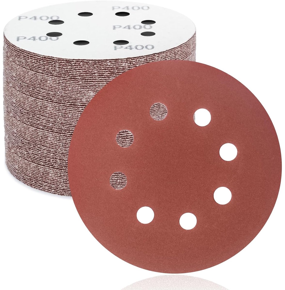 Schuurdisc 125mm - 400 korrel - 8 gaten voor stofafzuiging - ideaal voor excentrische schuurmachines - ShopVlot