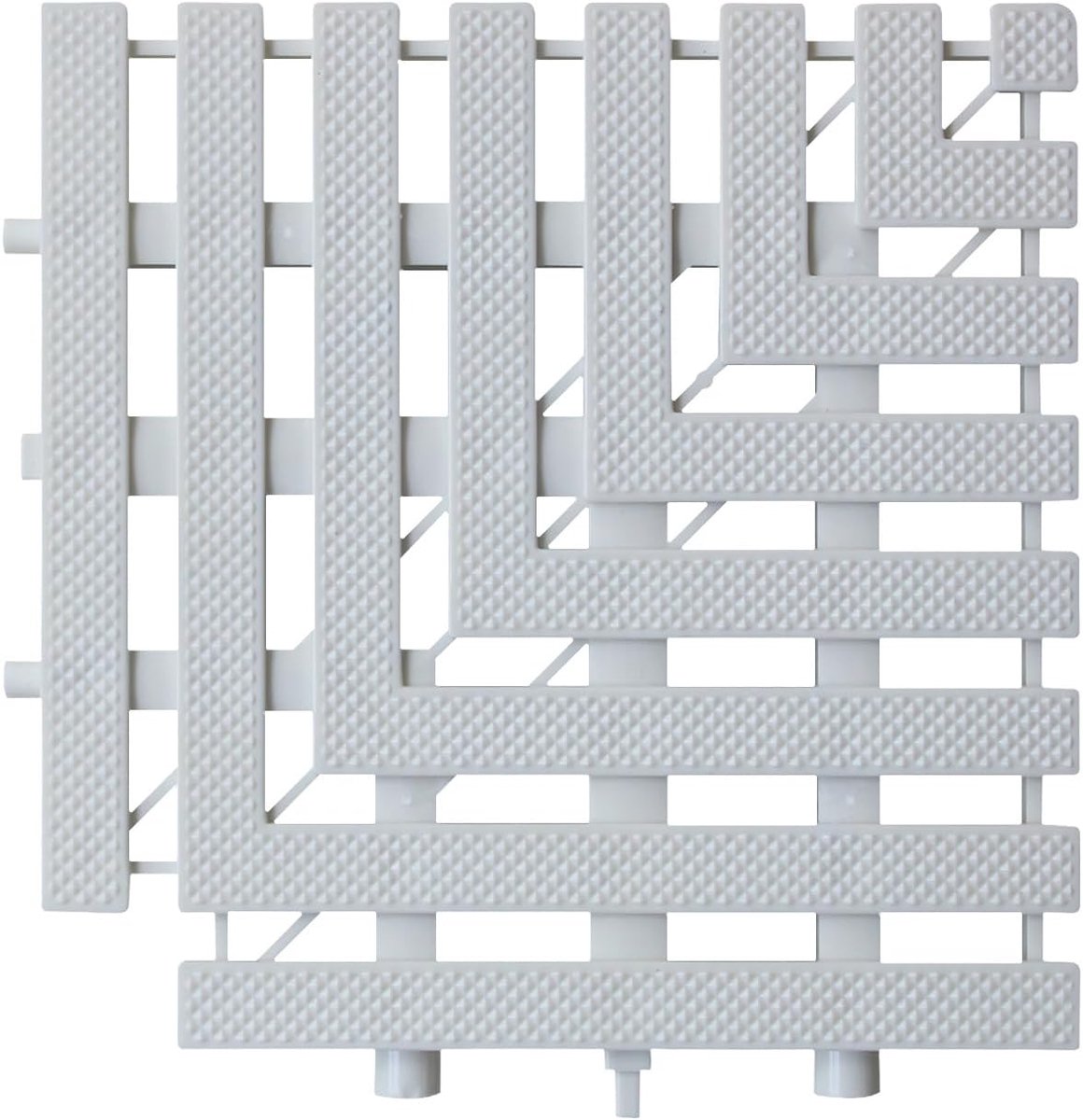 SnelShoppen - Hoek voor zwembad overlooproosters, afvoerputdeksel, drainage deksel, waterafvoer, 30x30 cm, kunststof, ideaal voor zwembaden en tuinen