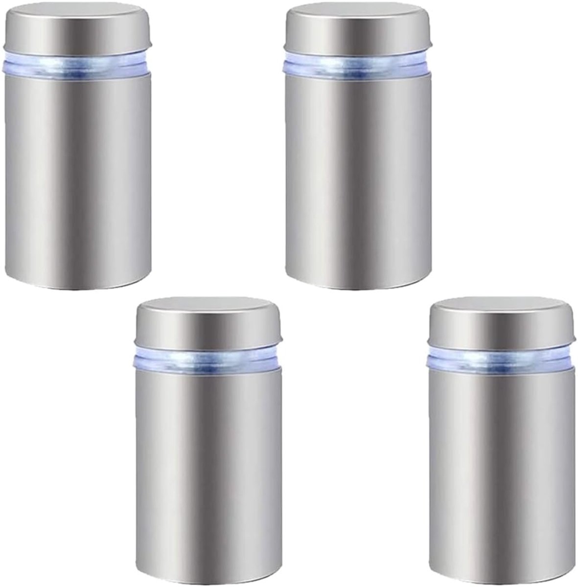 SnelShoppen - Pack van 4 Glazen Standoffs - Nummerplaat Steunbeugels, Plexiglas, Signs, Spiegels (12 x 20 mm)