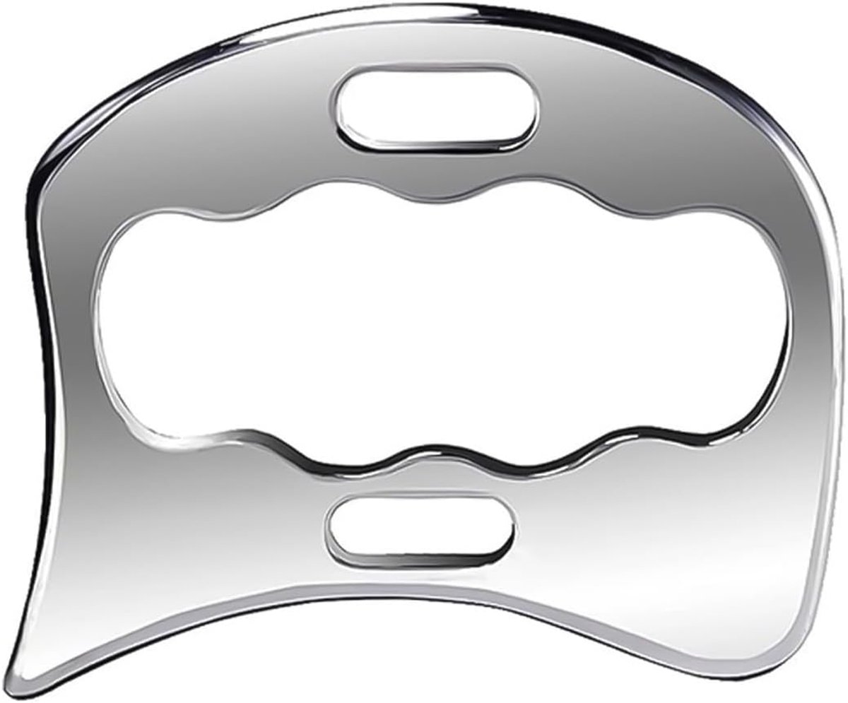 SnelShoppen - RVS Gua Sha Scraping Massage Tool - Spierverstevigende Scraper - Duurzaam en Corrosiebestendig - Voor Spierpijnverlichting en Weefselmob