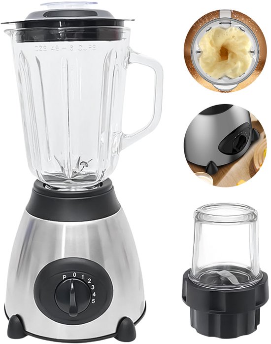 Foodprocessor Blender - 850W - 1.5L - Multifunctioneel - Smoothie Maker — afbeelding 4