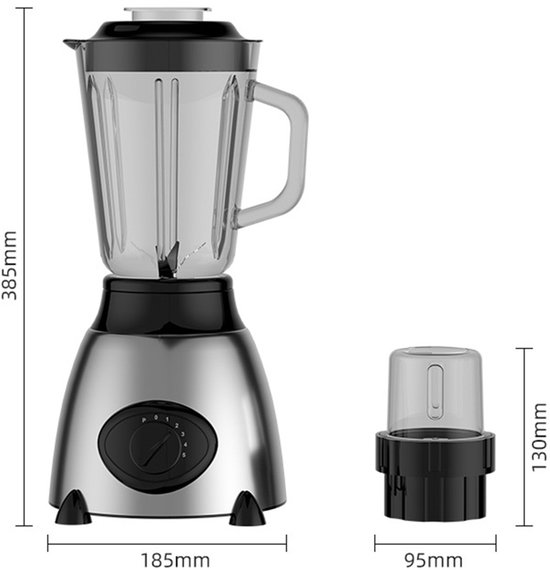 Foodprocessor Blender - 850W - 1.5L - Multifunctioneel - Smoothie Maker — afbeelding 5