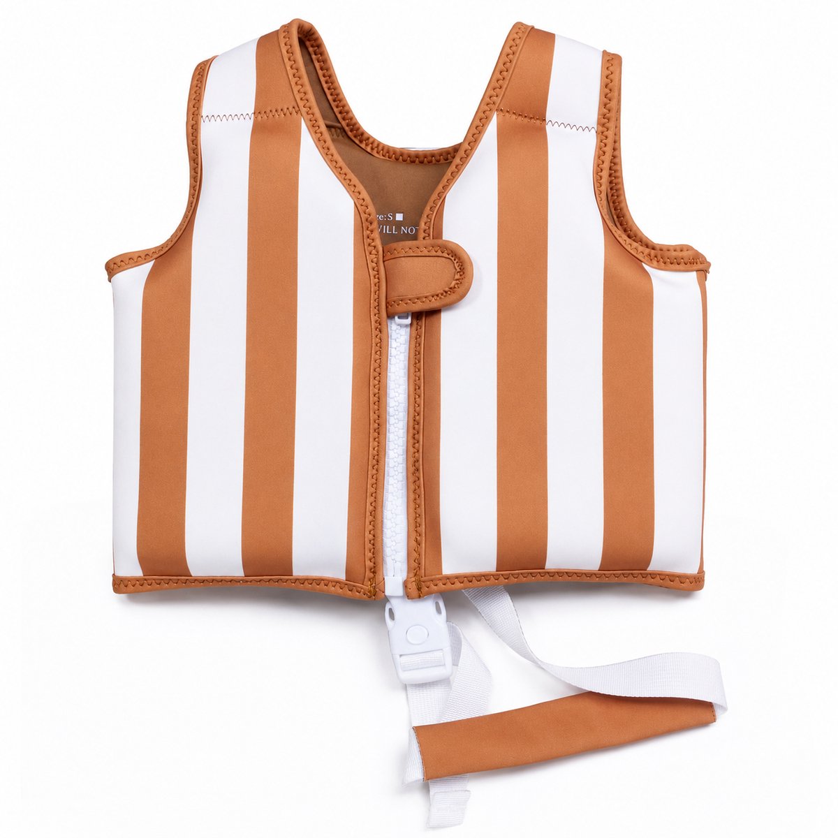 Kinder Zwemvest Beige/Bruin – Drijfvest voor Baby & Peuter – Zwemhulpmiddel met Veiligheidsgesp – Leren Zwemmen - MAAT L