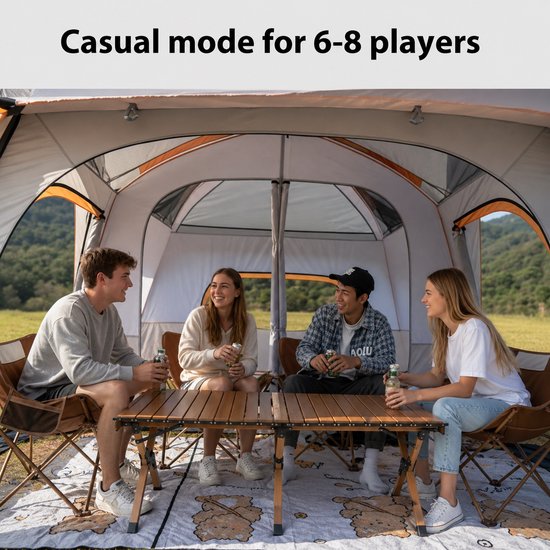 Sello! tent - kampeertent - kamperen - 2 slaapcabines - ruime voortent - 6-8 personen - ventilatie - L420 × B300 × H200 cm - groen — afbeelding 5