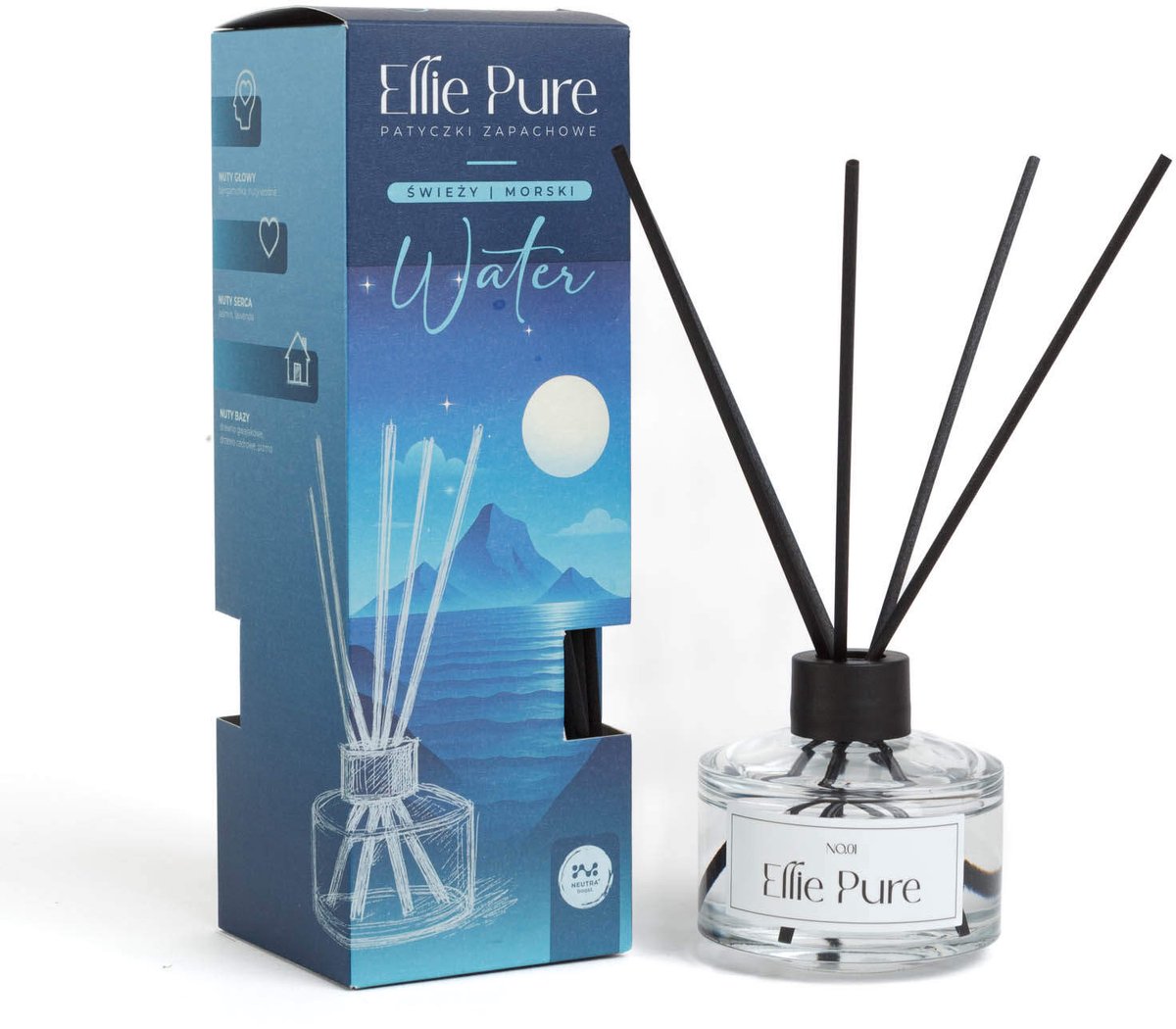 Dr. Marcus Ellie Pure Parfumsticks 4 Elementen 80 ml - Water 1 Stuks [DRM50114]