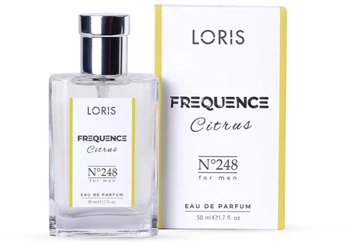 Loris Parfum - Frequence Citrus - E248 - Heren parfum met Grapefruit, Gember, Musk, Patchouli en Vetiver - 50 ml