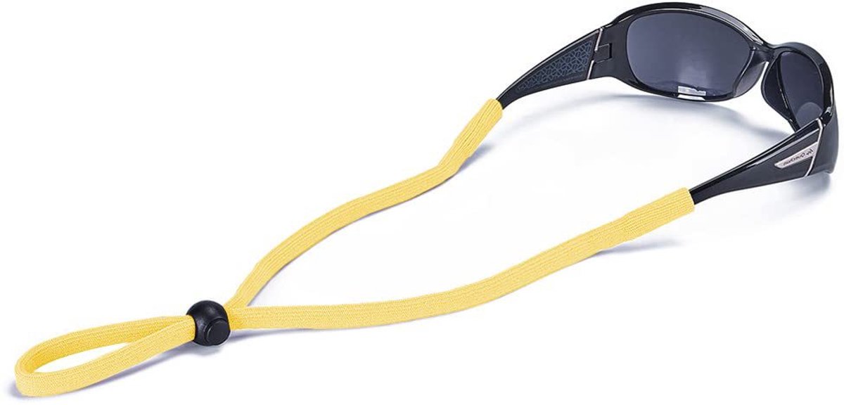 Antislipbrilkoordjes – Set van 5 – Houders voor sportzonnebrillen – Verstelbaar – Geschikt voor dames, heren en kinderen – Veilige brilkoordjes – Accessoires voor buitensporten -Geel