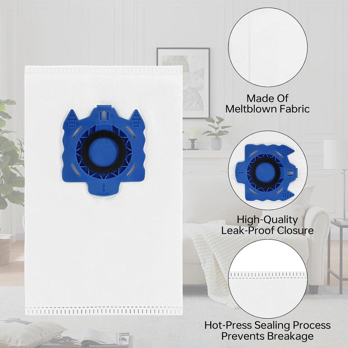 Stofzuigerzakken met Filters - Geschikt voor GN Serie S2 S4 S5 S6 S8 - Vijflaags Microvezel - Voor Huishoudens met Huisdieren