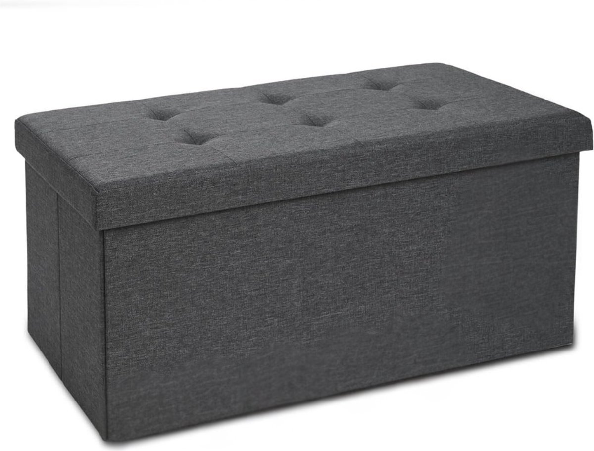ZRNS® Klepbank met Opbergruimte - Opbergbank Woonkamer - Dekenkist - 76x38x38 cm - Antraciet