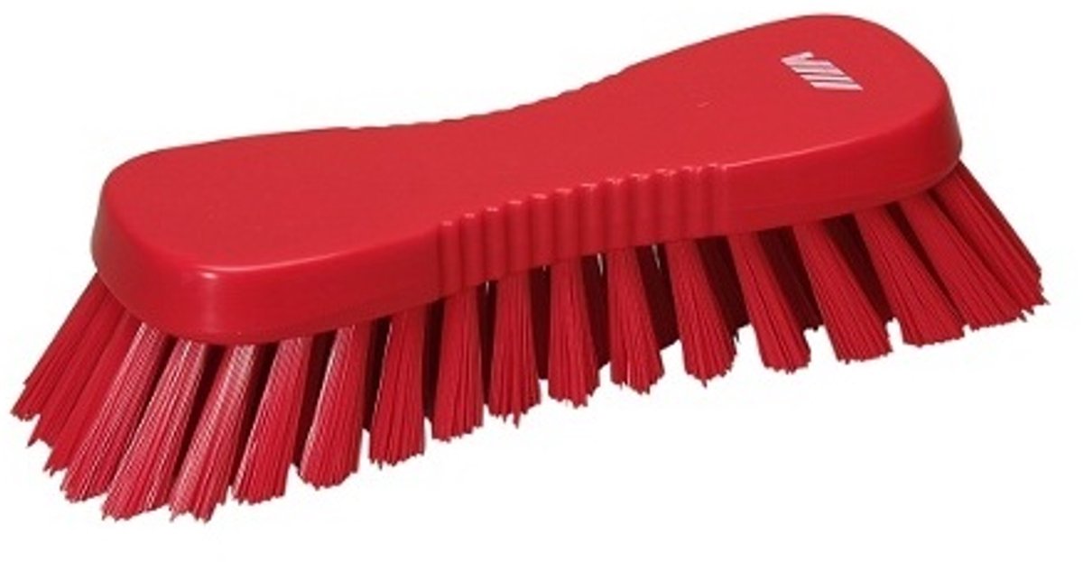 Vikan Hygiene 3890 grote werkborstel hard 7x20cm - Rood