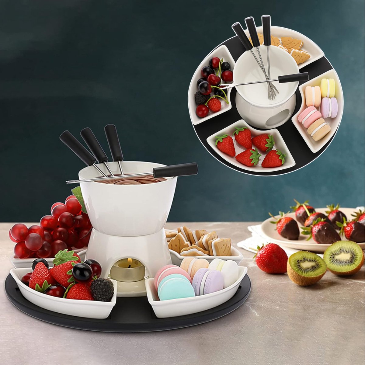 Zavio® Fondueset - Fondue - Fonduepan