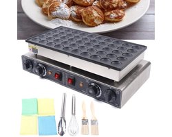 Popalino - Poffertjesmaker - Poffertjespan - Poffertjesplaat - Elektrisch - 50st - Poffertjes - Commercieel en thuis gebruik
