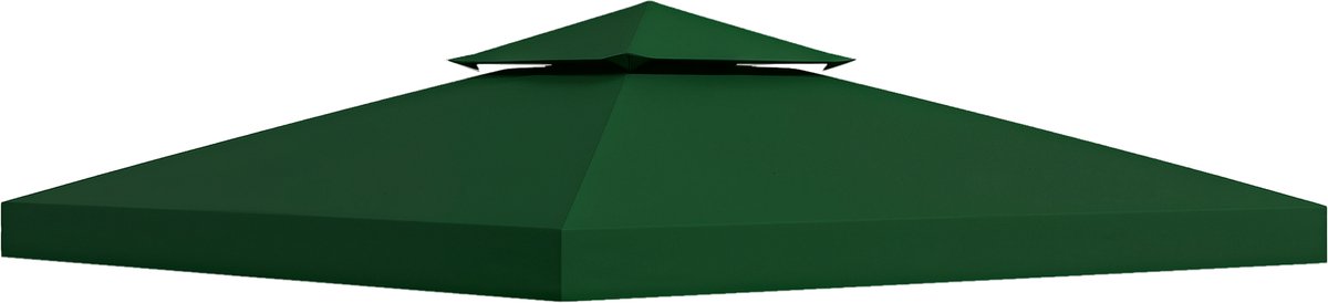 Vervangend zeil voor paviljoen met tent - 3 x 3 m - polyester - 180 g/m² - Donkergroen