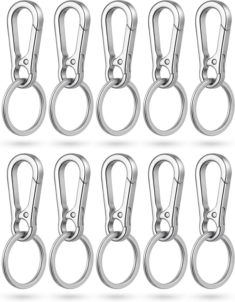 1/3/10 pcs set keychains with key rings clip keychain robust metal carabiner with click hook key chain strong - ShopVlot