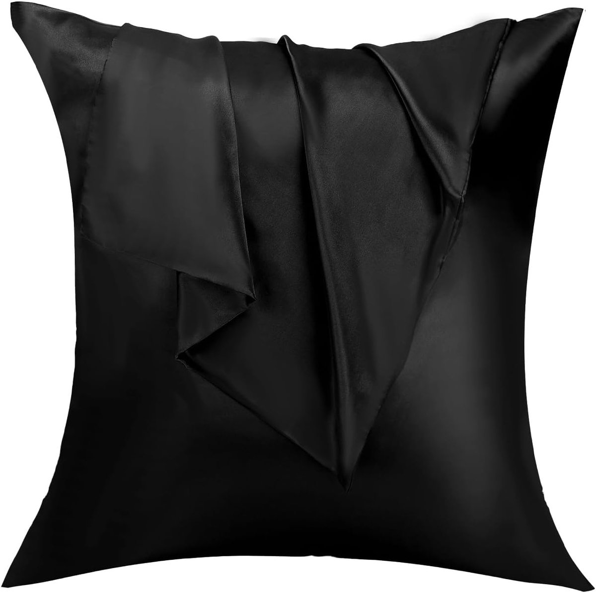 Lirex 2 Pack Satin Pillowcases, Standard Size Soft Solid Color Microfiber Satin Pillowcase, Envelope Closure Wrinkle - ShopVlot
