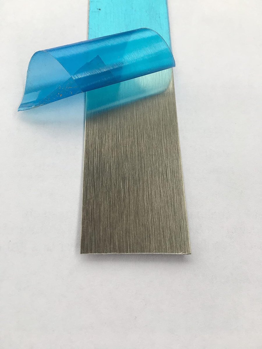 Brushed aluminium, 2500 x 11 x 0.5 mm, self-adhesive, V2A stainless steel plate, brushed stainless steel, cover strip - ShopVlot
