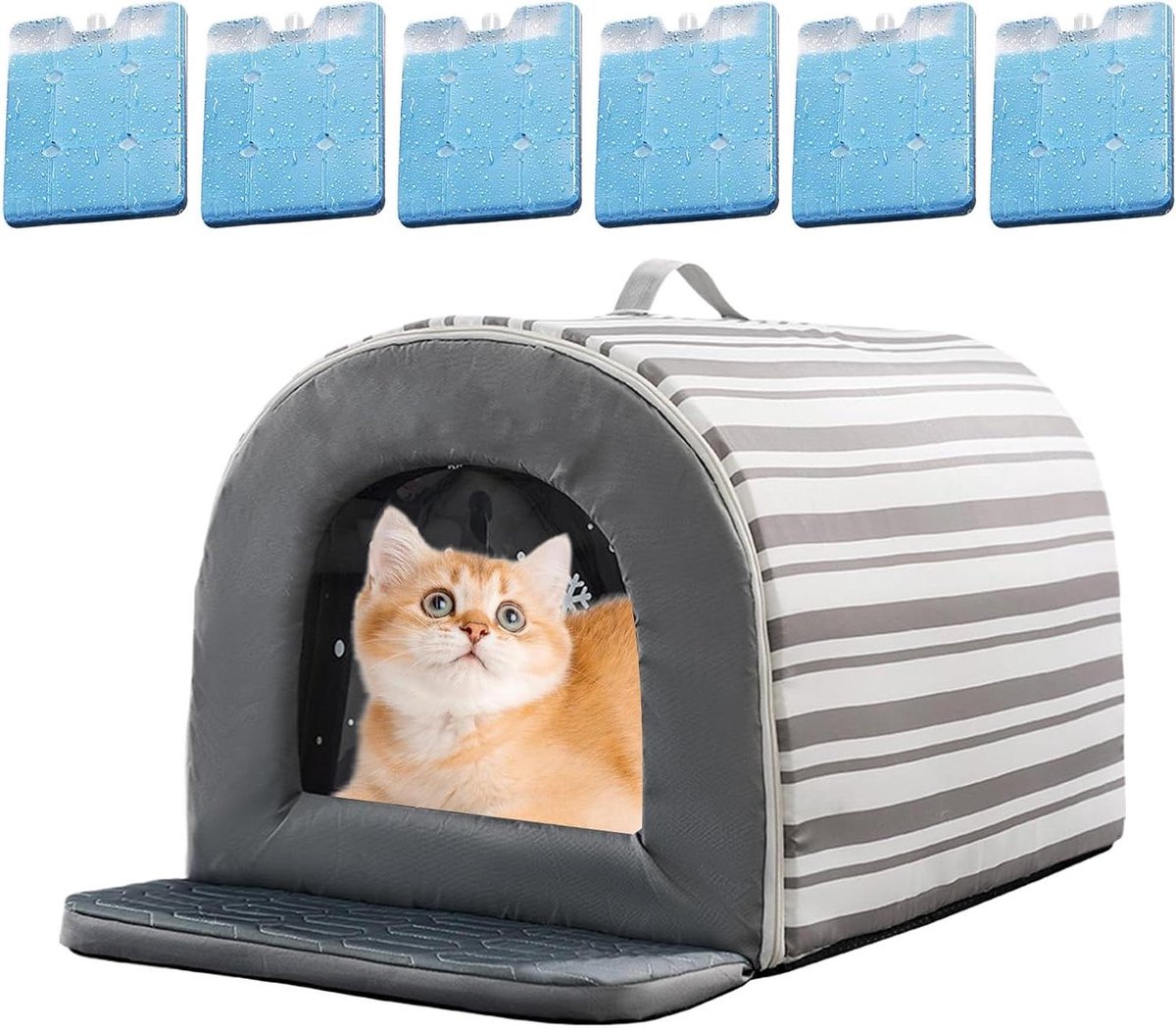 Kattenkoelhuis - Huisdierkoeler Tent - Koel Verblijf - Waterbestendig Geïsoleerd - 50x40x35cm - L IJsbox