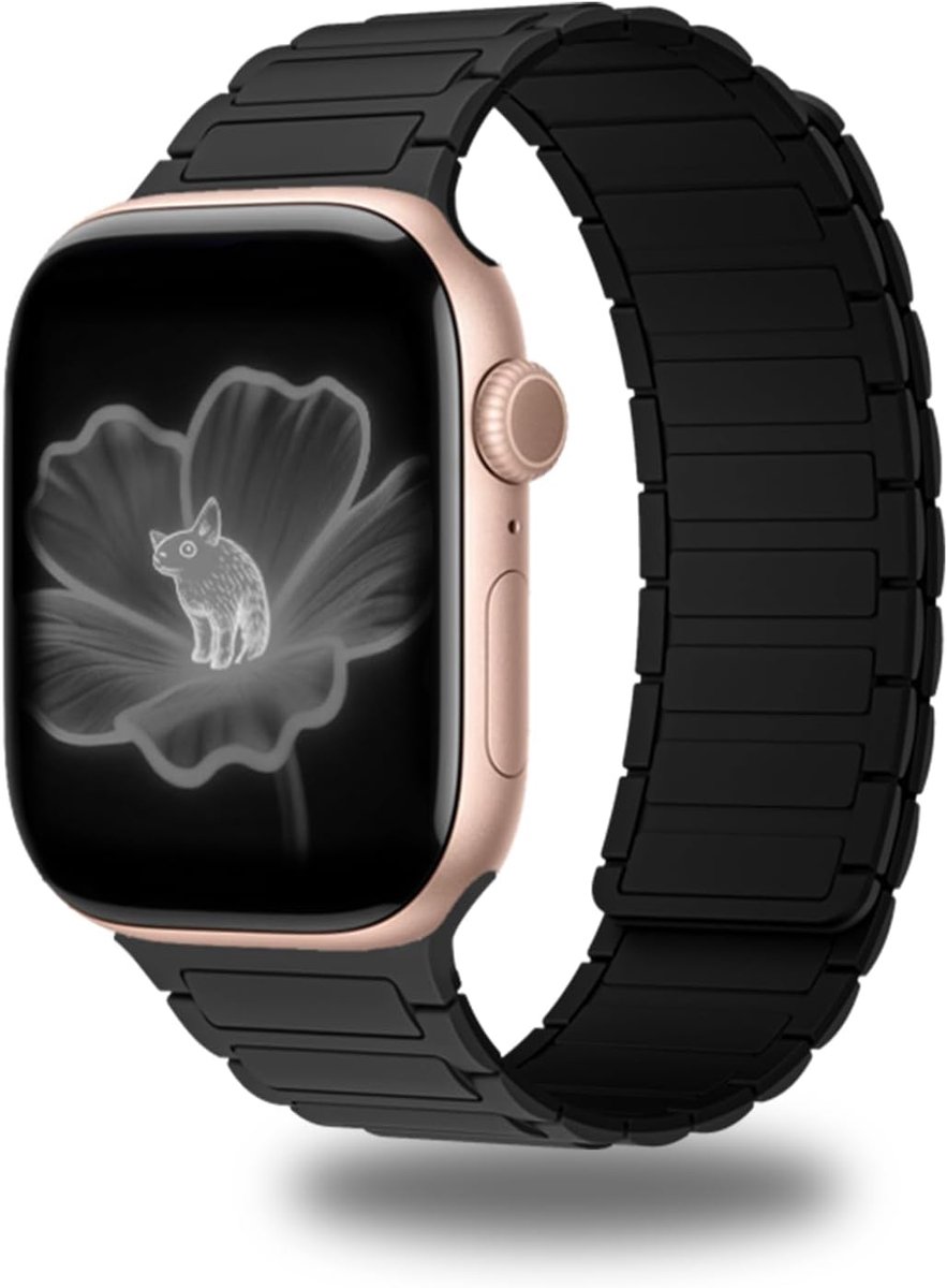 Magnetic Strap Compatible with Apple Watch 38/40/41/42/44/45/46/49mm, Double-Sided Reversible Silicone Replacement - ShopVlot