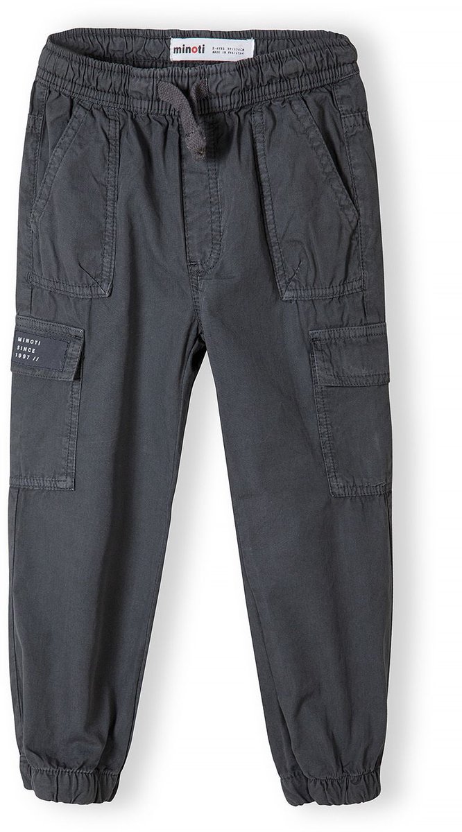 Minoti BLANC6 jongens broek - 100% katoen - zwart