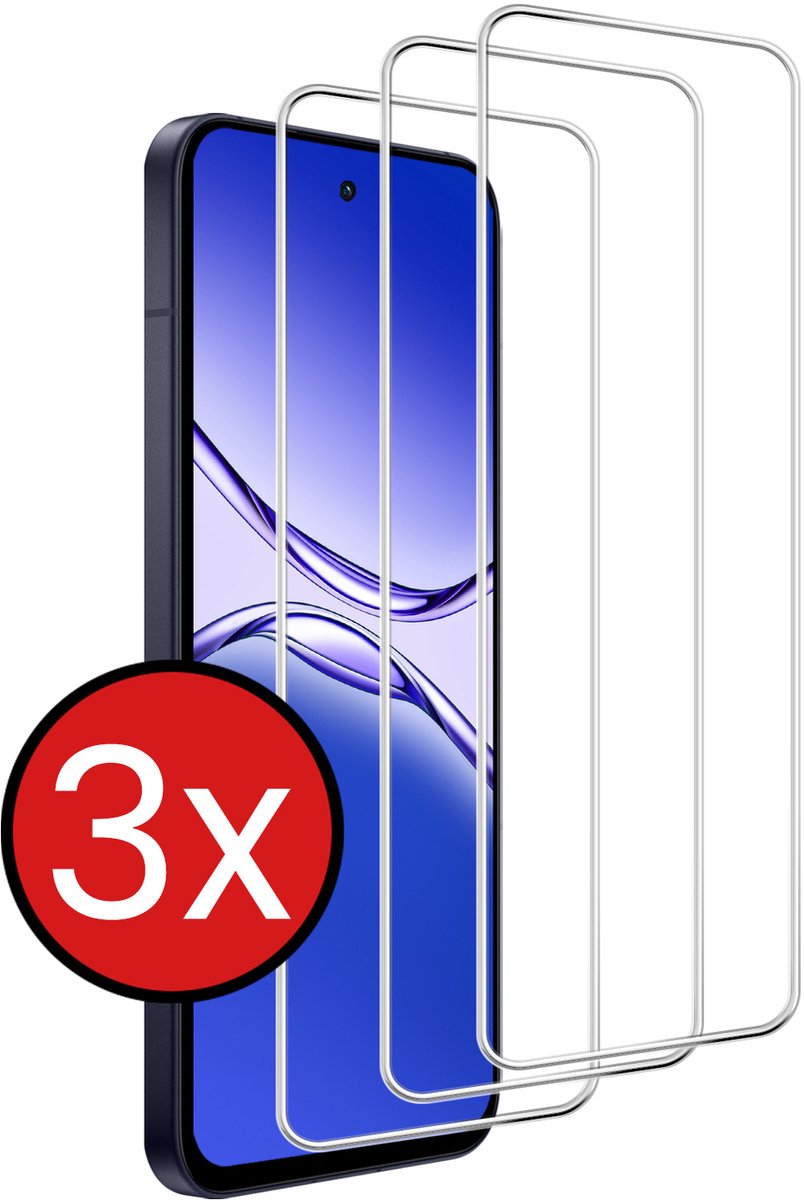 Screenprotector - 3 Stuks - Geschikt voor OPPO A5 Pro - Extra Sterk - Beschermglas - Gehard Glas - Tempered Glass - Screen Protector