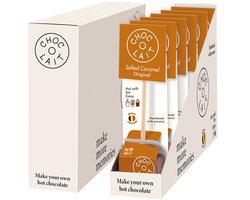 Warme chocolademelk MoMe Choc-o-lait Spoon+ Double Salted Caramel, 6 x 35 g