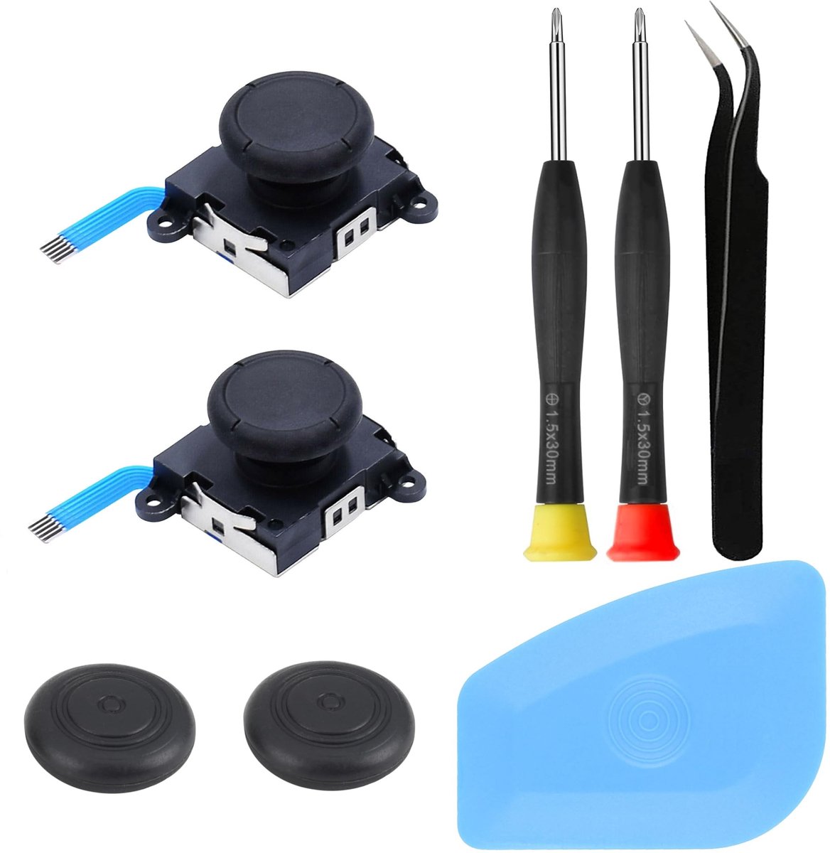 Solidchoice - Set van 2 Vervangende Joysticks voor Nintendo Switch met Gereedschap