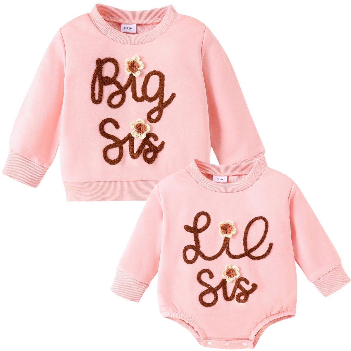 Solidchoice - Bijpassende Outfits voor Grote en Kleine Zus met Trui en Romper