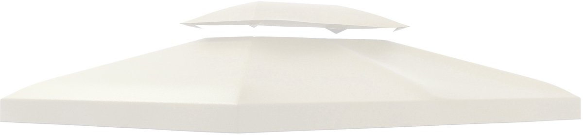 Vervangend dak paviljoen dak voor metalen paviljoen tuinpaviljoen partytent tuintent - polyester - 3x4m - Beige