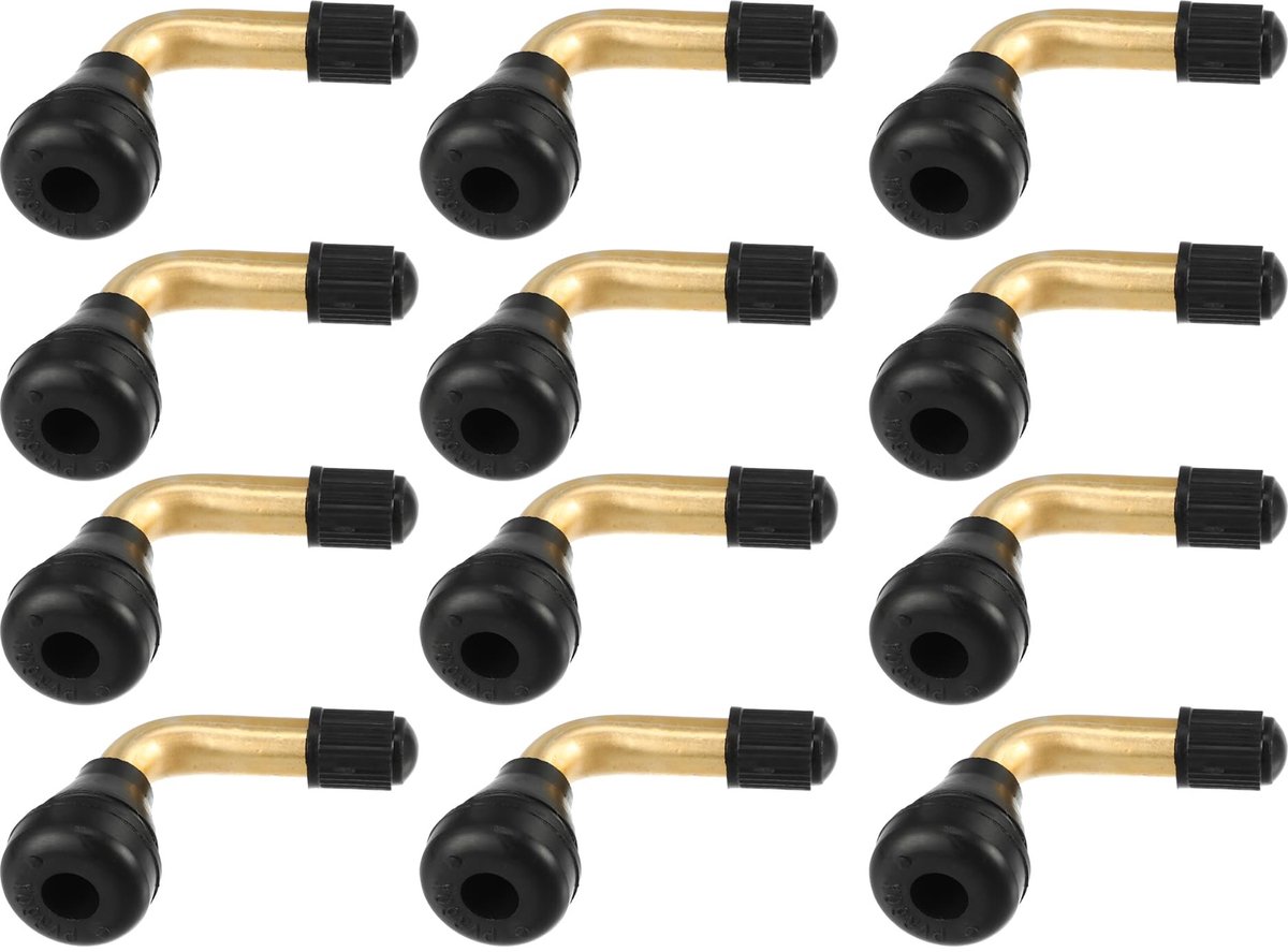 Solidchoice - 12 Stuks Universele Tubeless Ventieldopjes - Gouden Kleur