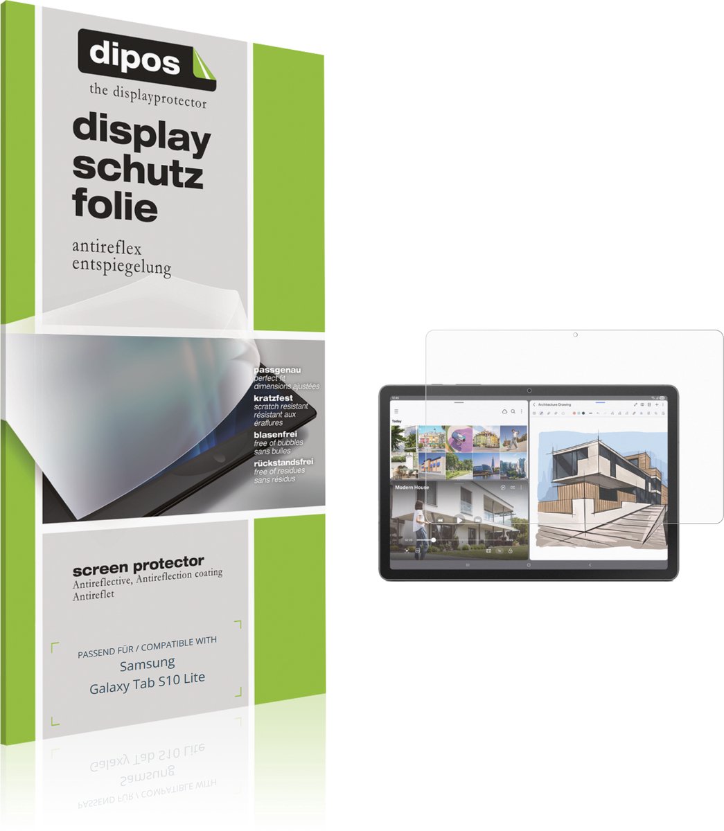 dipos – 2x Matte Beschermfolie geschikt voor Samsung Galaxy Tab S10 Lite | Krasbestendige & antireflecterende Screenprotector Ultra-Thin