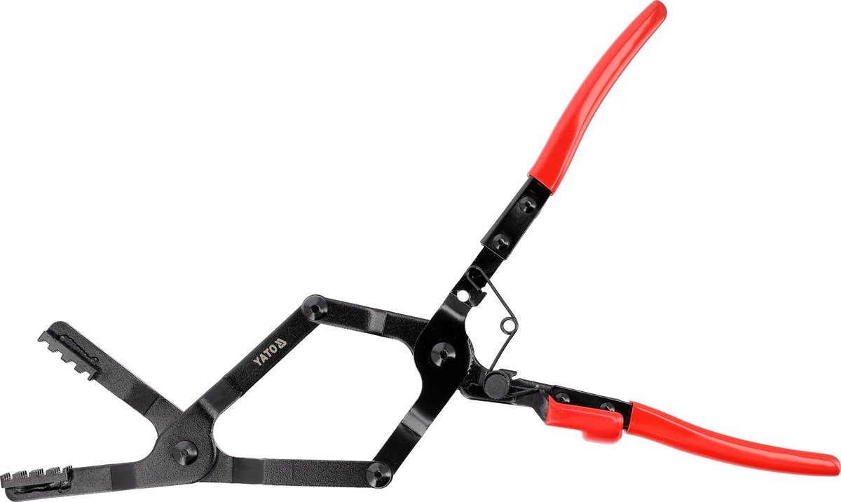 YATO YT-06472 Haakse Slangklemmentang met Vergrendeling - 420 mm - Bekopening 0-50 mm - Voor Slangklemmen en Veerbandklemmen in Krappe Ruimtes