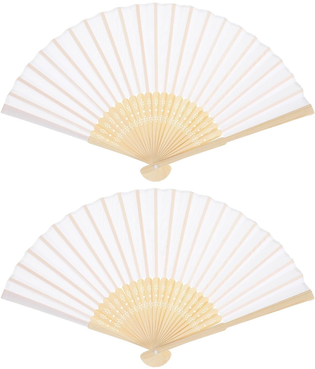 Solidchoice - Set van 2 Elegante Vouwfans voor Bruiloften en Feesten