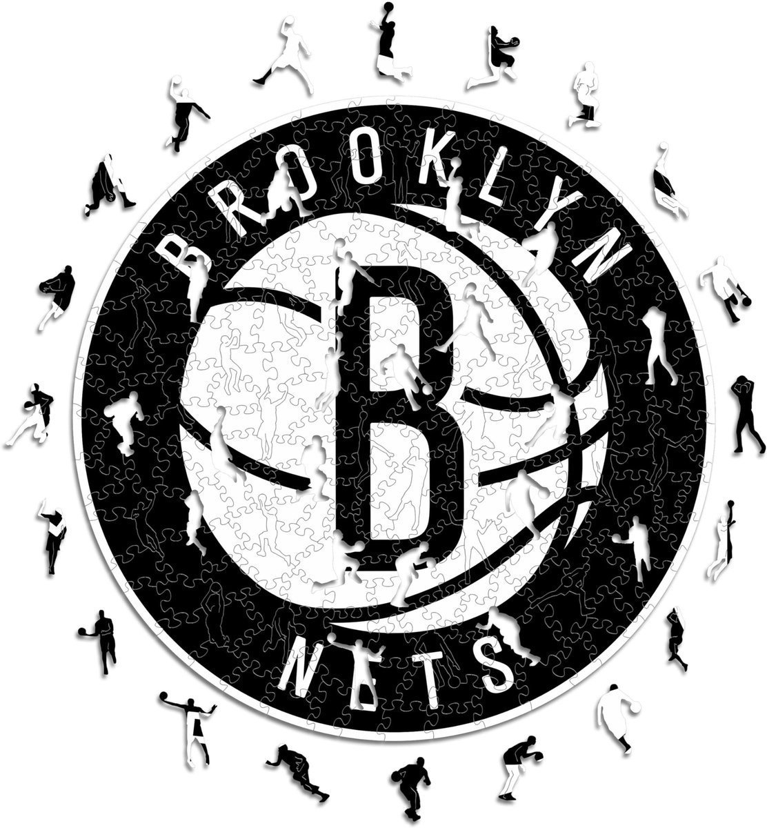 Solidchoice - Brooklyn Nets - Houten Puzzel van 500 Stukken