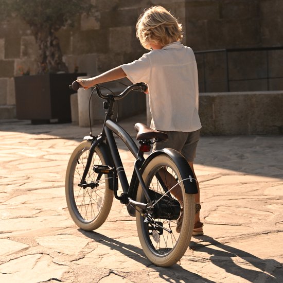 Deryan Coastline Kinderfiets 16 Inch - Met standaard - 3-7 Jaar - Zwart van Deryan — afbeelding 3