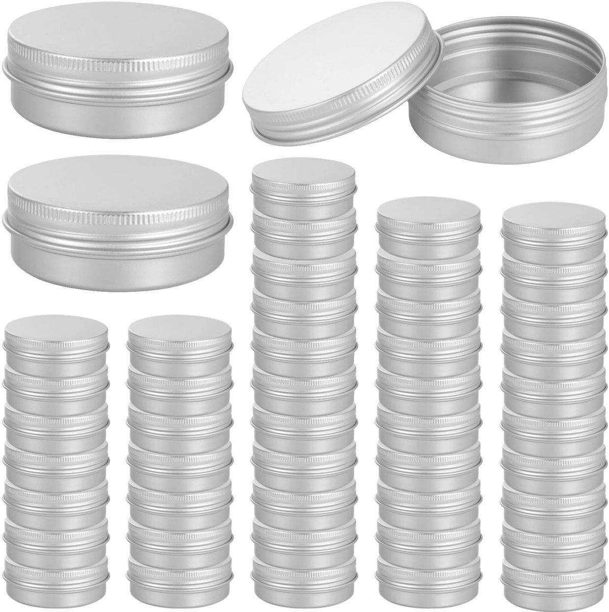 Solidchoice - Set van 48 Aluminium Theeverpakkingen met Deksels 60ml