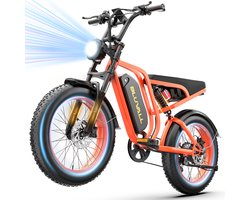 Elektrische Fiets - Elektrische fietsen - Motor 250W - 20 Inch City Commuter EBike - max belasting 150kg - kleurendisplay - 25 km/h - 7 Versnellingen - 3 rijmodi - Verwijderbare accu met slot - Oranje