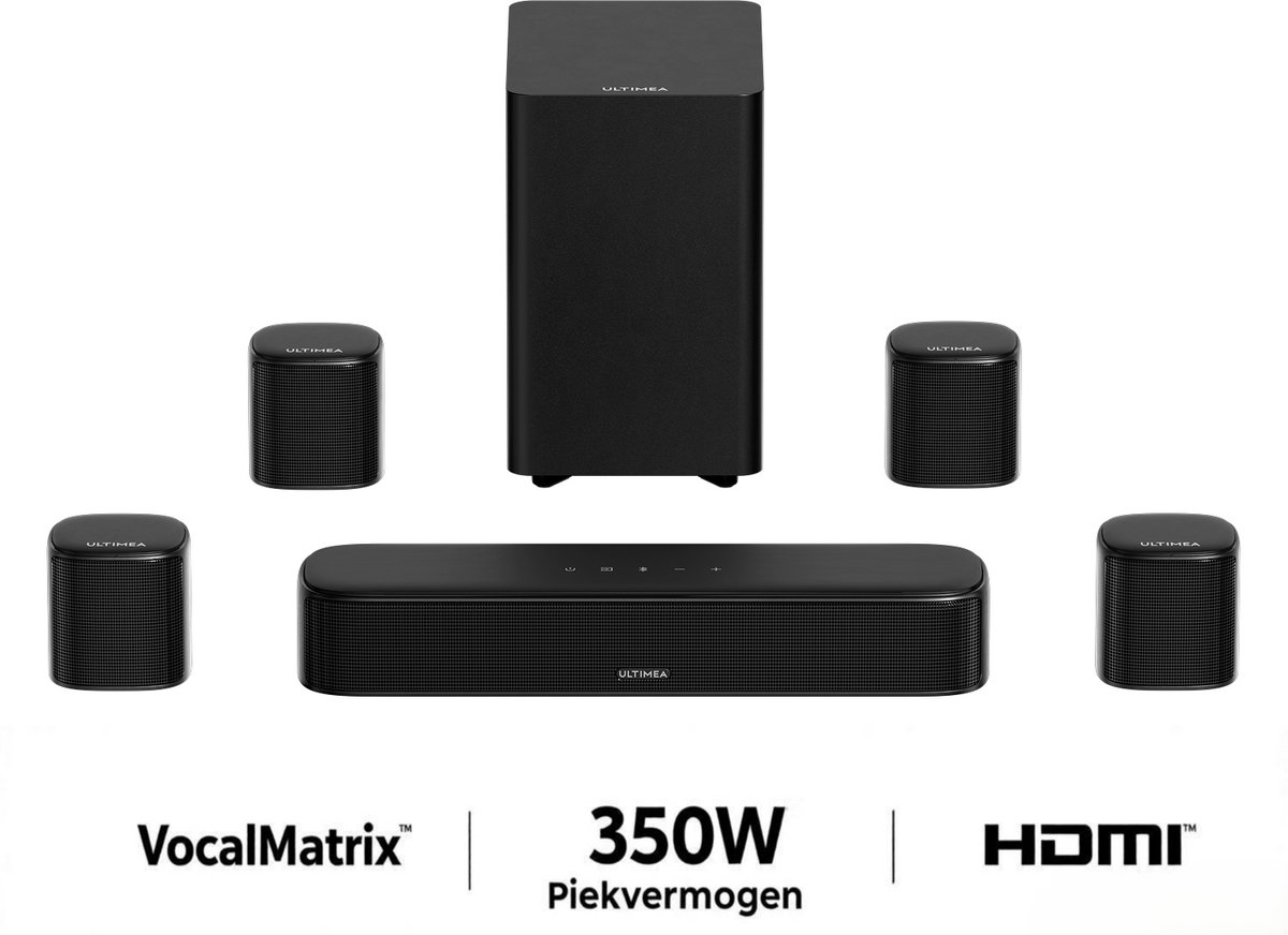 ULTIMEA 7.1-kanaals Soundbar met Subwoofer Zwart