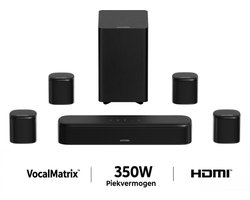 ULTIMEA Aura S4T 7.1-kanaals Soundbar voor TV, met 4 Surroundluidsprekers, Surround-geluidssysteem met Subwoofer, App-bediening