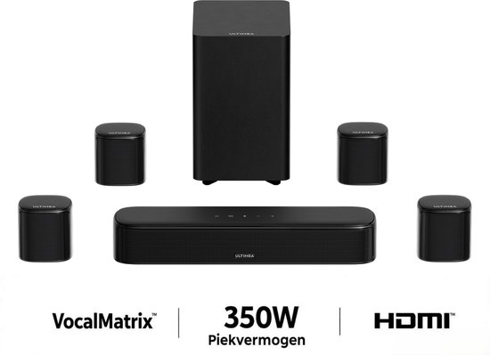 ULTIMEA 7.1-kanaals Soundbar met Subwoofer Zwart