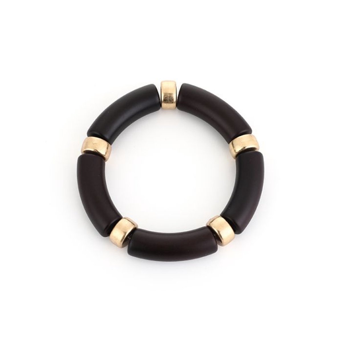 Bijoutheek Armband (Sieraad) Statement Kralen Elastisch Coffee
