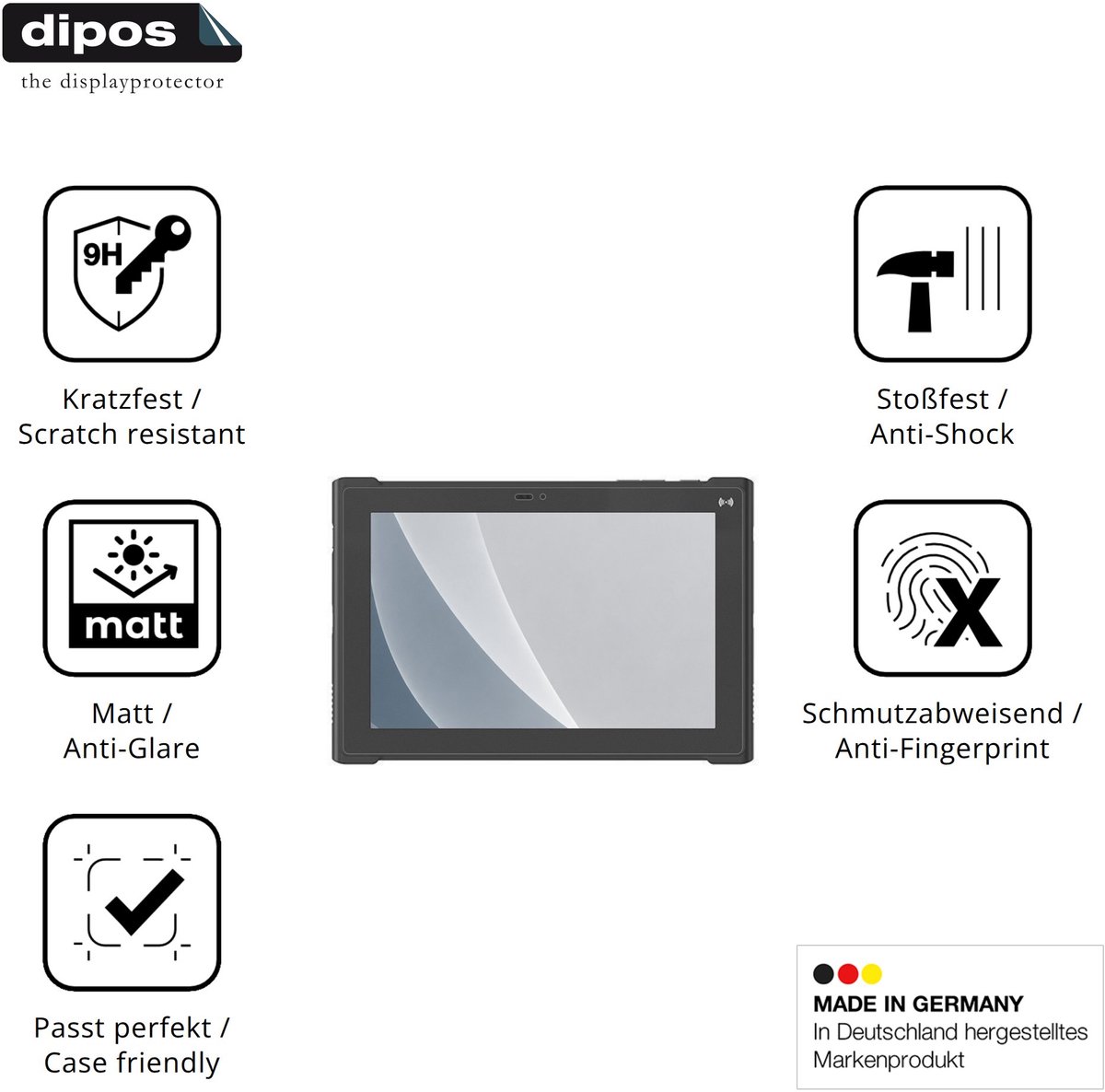 dipos – 2x Matte Pantserfolie geschikt voor Emdoor EM-IS19J | 9H Screenprotector