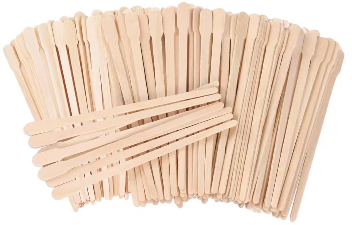 Solidchoice - 700 Houten Wenkbrauwspatels - Ontharingsapplicator voor Gezicht