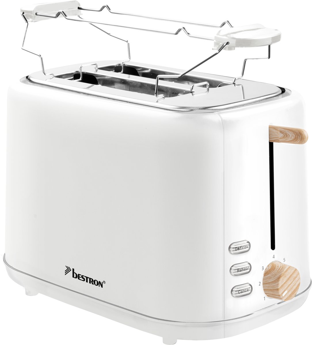 Bestron Broodrooster ATO850NH – 2 Sleuven – 7 Bruiningsstanden – 800 W – Opwarm- & Ontdooifunctie – Kruimellade