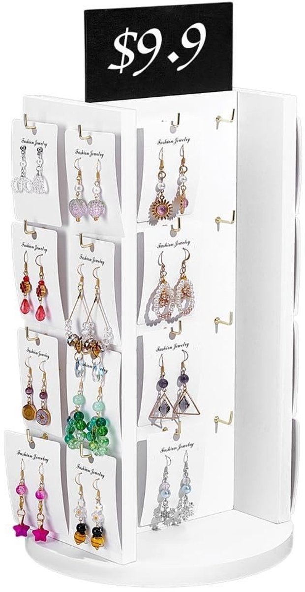 Solidchoice - Houten Roterende Oorbel Displaystandaard - Sieraden Display Toren