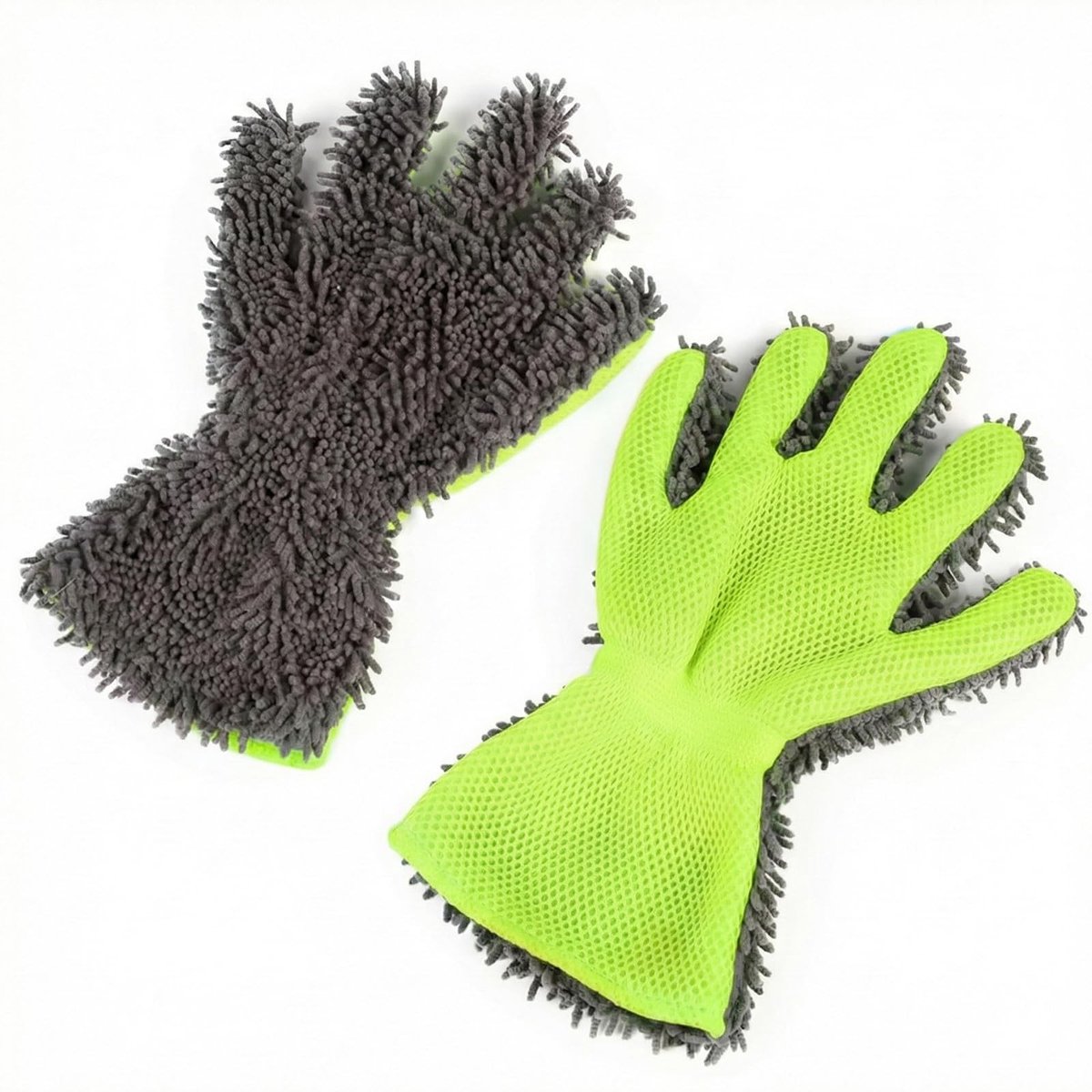 Solidchoice - Set van 2 Chenille Autowashandschoenen