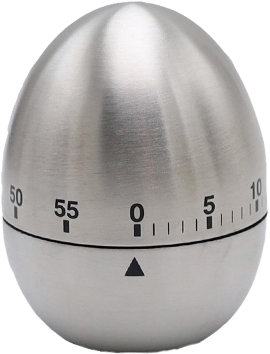 Solidchoice - Mechanische Keukentimer in Eivorm van RVS