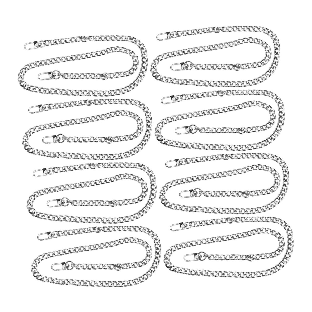 Solidchoice - 8-delige Platte Metalen Ketting Schouderriem voor Handtassen - Duurzaam en Stijlvol