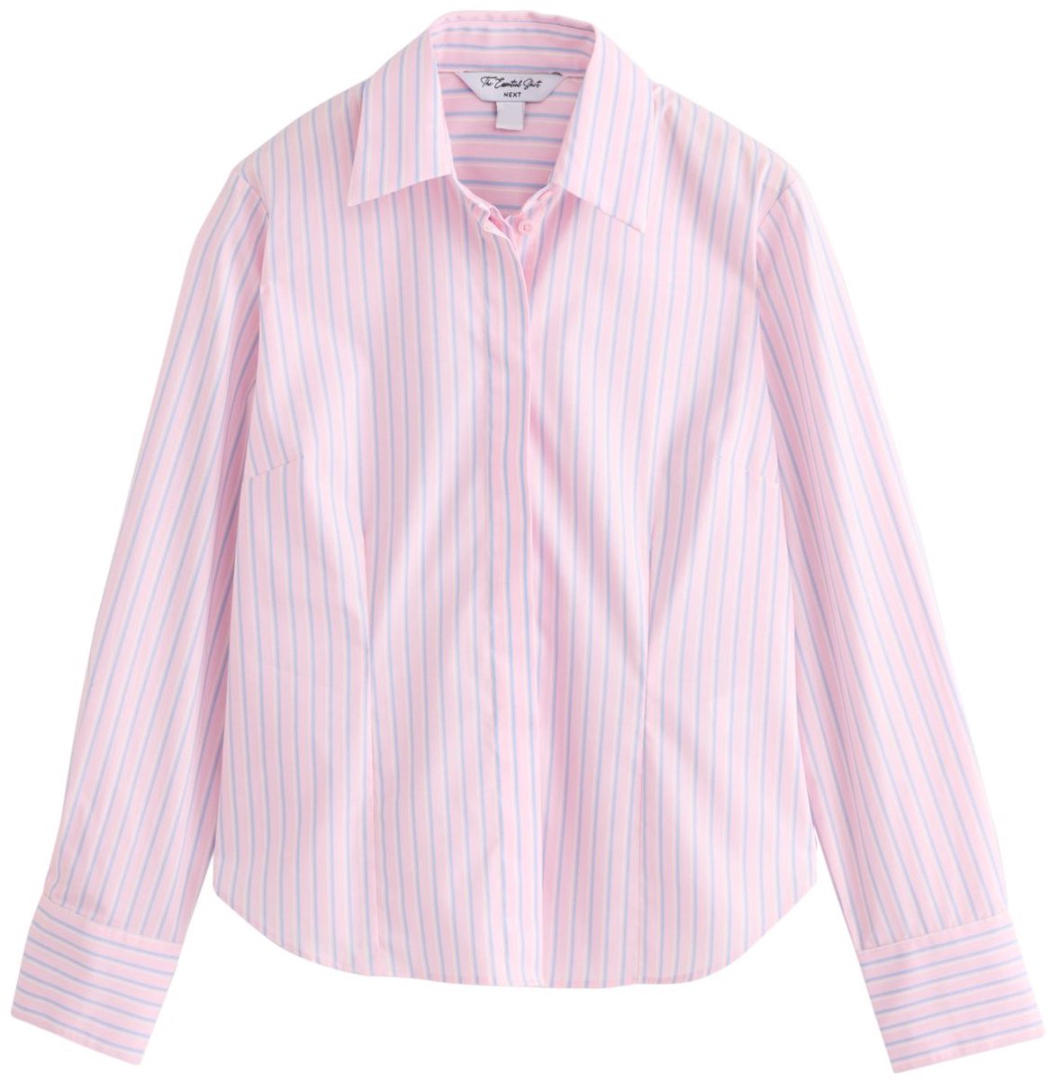 Next - Dames - Basic getailleerd stretch overhemd met lange mouwen - Roze
